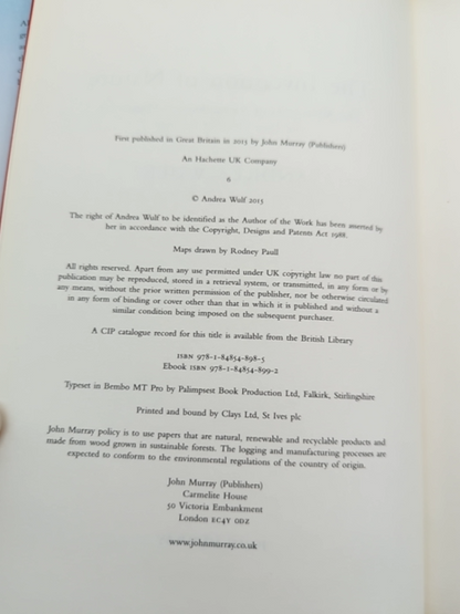 Invention Of Nature Alexander Von Humboldt Andrea Wulf 1st Ed 2015 by Andrea Wulf