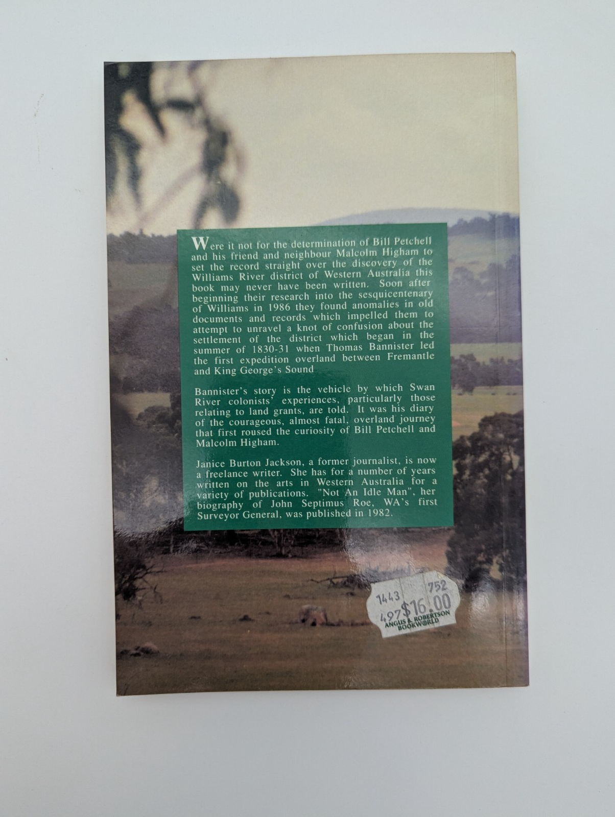 Frowning Fortunes: The story of Thomas Bannister and the Williams River District by J L Burton Jackson