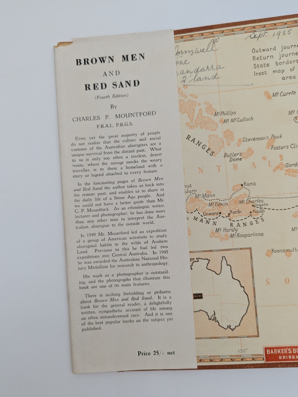 Brown Men Red Sand Charles P. Mountford Australian Aboriginal History, 1953 by Charles Pearcy Mountford