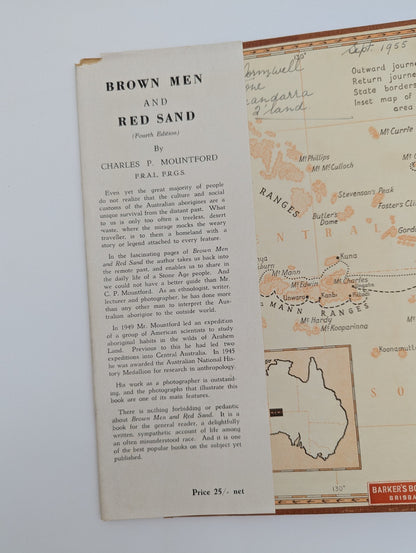 Brown Men Red Sand Charles P. Mountford Australian Aboriginal History, 1953 by Charles Pearcy Mountford