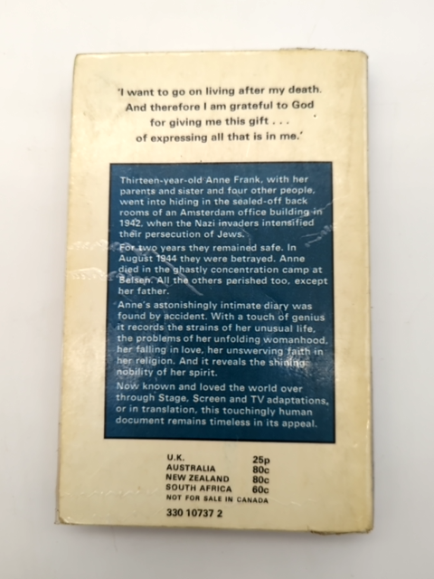 The Diary Of Anne Frank by Anne Frank (Trade Paperback, 1968) World War II by Anne Frank