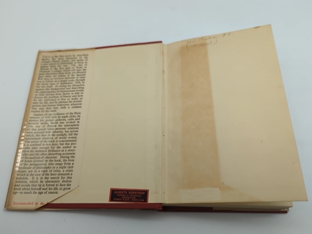 The Age of Reason by Jean-Paul Sartre (Hardcover 1947) 1st Edition Philosophical by Jean-Paul Sartre