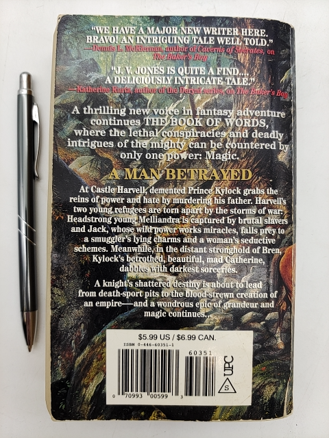 A Man Betrayed by J V Jones (Paperback, 1996) Murder, Knights Novel by J V Jones