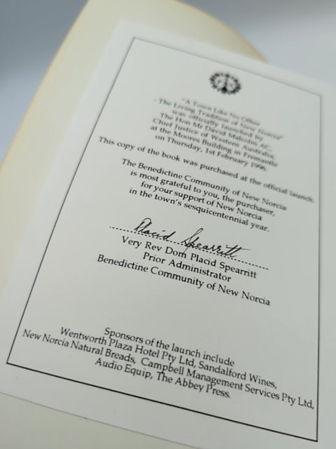 A Town Like No Other: The living tradition of New Norcia David Hutchinson Signed by David Hutchison