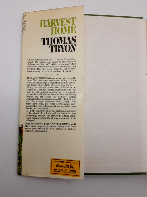 Harvest Home by Thomas Tryon (Hardcover, 1973) 1st Edition, Vintage Horror by Thomas Tryon