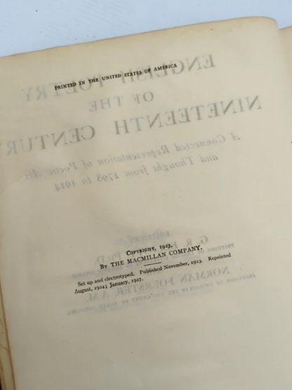 English Poetry Of The Nineteenth Century by Norman Foerster G R Elliott by Norman Foerster G R Elliott