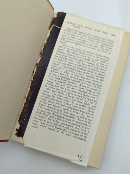 Across The River And Into The Trees by Ernest Hemingway (Cloth, 1950) by Ernest Hemingway