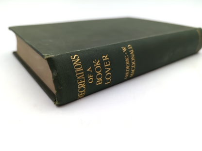 Recreations Of Book-lover by Frederic W MacDonald (Cloth, 1911) by Frederic W Macdonald