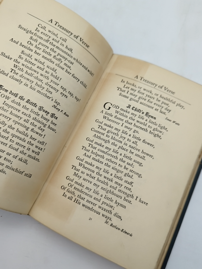Treasury Of Verse For Little Children by M G Edgar (Cloth, 1908) Children's by M G Edgar
