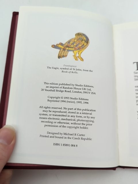 The Book Of Kells (studio Miniatures) by Ben Mackworth- Praed (1993) by Ben Mackworth- Praed (Compiler)
