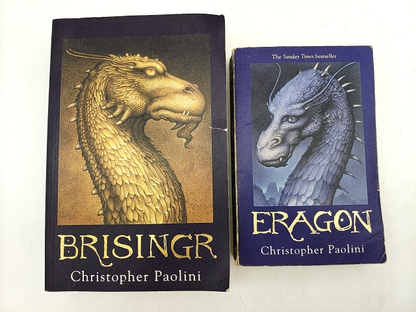 Christopher Paolini Paperback Bundle 2x Eragon Series: Brisingr & Eragon by Christopher Paolini