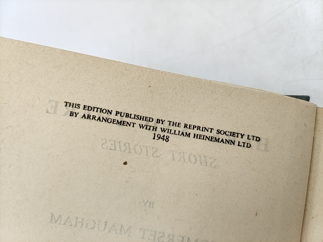 Here And There Selected Short Stories, W Somerset Maugham, Hardcover 1948 1st Ed by W Somerset Maugham