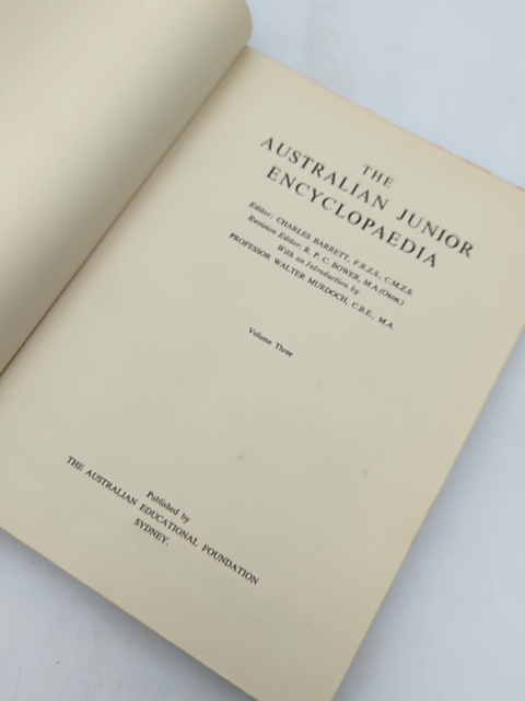 The Australian Junior Encyclopedia by Charles Barrett (Cloth, 1958) Vintage by Charles Barrett