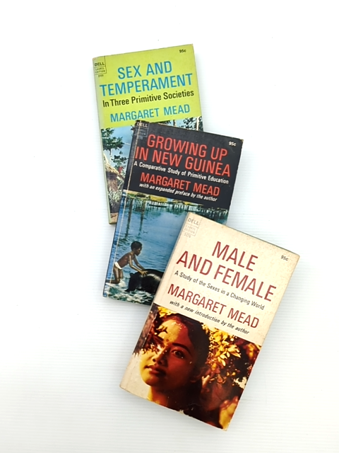 Margaret Mead Psychosexual Anthropology 3 Books: Sex, Primitive Society; Gender by Margaret Mead