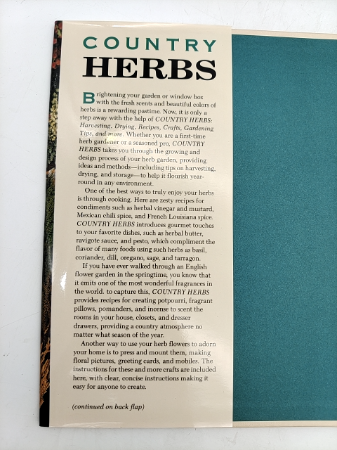 Country Herbs by Kathi Keville (1992) Techniques, Recipes, Garden, Cooking, Uses by Kathi Keville