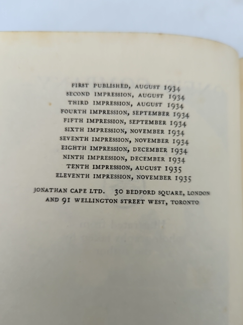 One's Company Journey To China by Peter Fleming (Cloth, 1935) by Peter Fleming