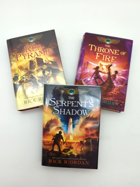 Rick Riordan The Kane Chronicles series Signed Hardcover Bundle x3, 1st Edition by Rick Riordan