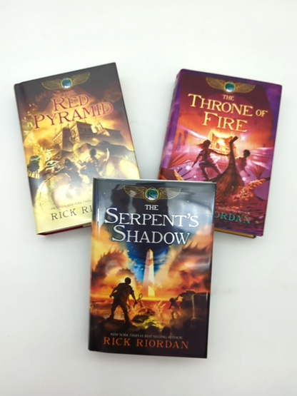 Rick Riordan The Kane Chronicles series Signed Hardcover Bundle x3, 1st Edition by Rick Riordan