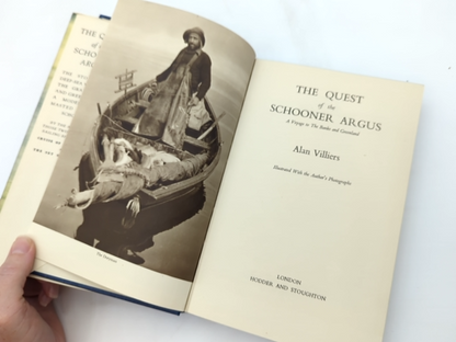 The Quest Of The Schooner Argus by Alan Villiers (Hardcover, 1951) by Alan Villiers