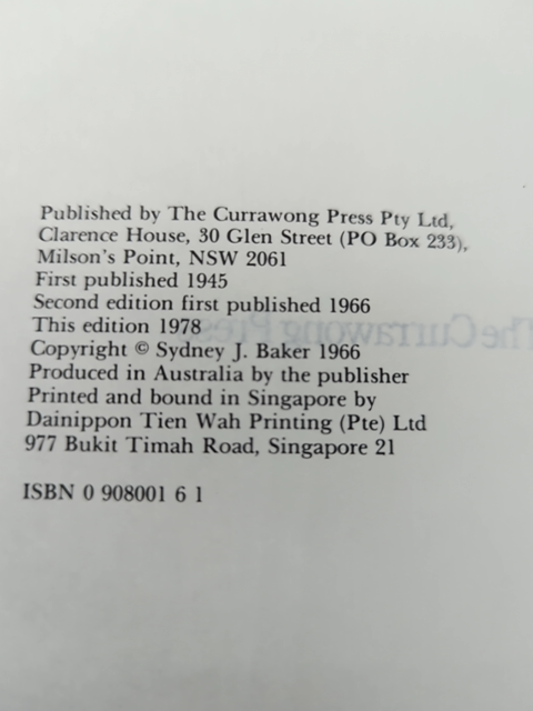 The Australian Language Sidney Baker Slang Idioms Etymology Dictionary History by Sidney Baker