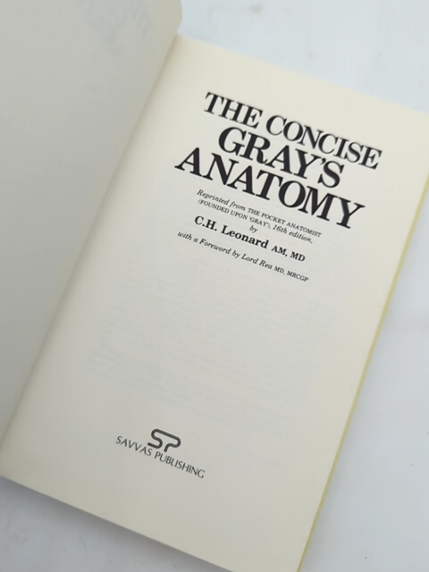 The Concise Gray's Anatomy by Henry Gray (Hardcover, 1983) Anatomy by Henry Gray