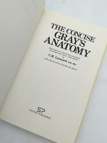 The Concise Gray's Anatomy by Henry Gray (Hardcover, 1983) Anatomy by Henry Gray