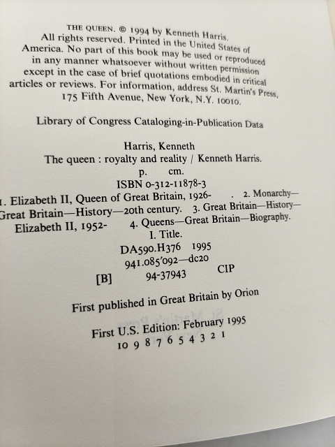 The Queen by Kenneth Harris (Hardcover, 1995) 1st Edition Royalty by Kenneth Harris