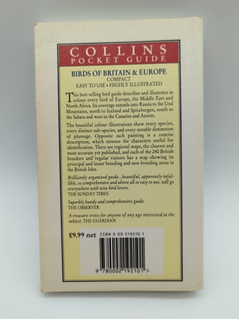 The Collins Guide to the Birds of Britain and Europe (Collins Pocket Guide), Her by Hermann Heinzel