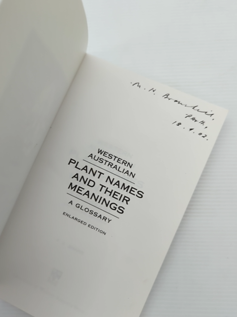 Western Australian Plant Names And Their Meanings Glossary, F. A. Sharr, Botany by Francis Aubie Sharr