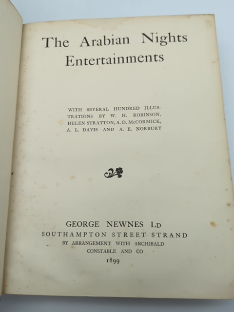 The Arabian Nights Entertainments by W H Robinson (Fine Binding, 1899) by W H Robinson