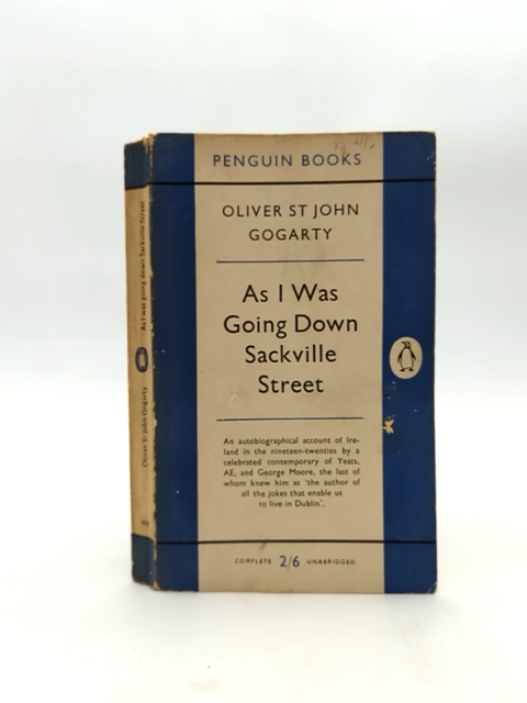 As Was Going Down Sackville Street by Oliver St J Gogarty (Paperback, 1954) by Oliver St J Gogarty