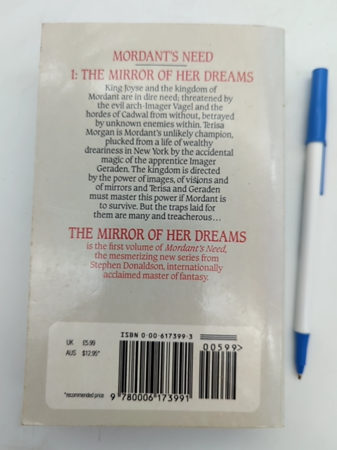 The Mirror Of Her Dreams by Stephen R Donaldson (Paperback, 1986) Fantasy by Stephen Donaldson