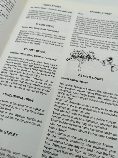 The History Of Alice Springs Through Street Names by Jose Petrick Signed by Jose Petrick