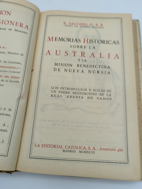 Memorias históricas sobre la Australia y la Misión Benedictina de Nueva Nursia, by Rosendo Salvado