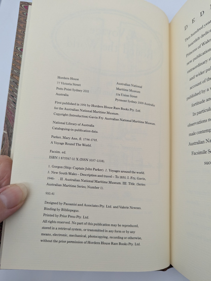 Voyage Round The World (facsimile) Australian Maritime Series, Mary Ann Parker by Mary Ann Parker