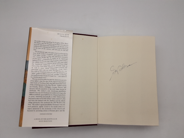 Unto the Sons by Gay Talese (Hardcover, 1992) 1st Edition Signed by Gay Talese