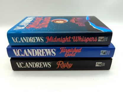 3 V.C. Andrews lot Ruby, Tarnished Gold, Midnight Whispers (Hardcovers) by V.C. Andrews