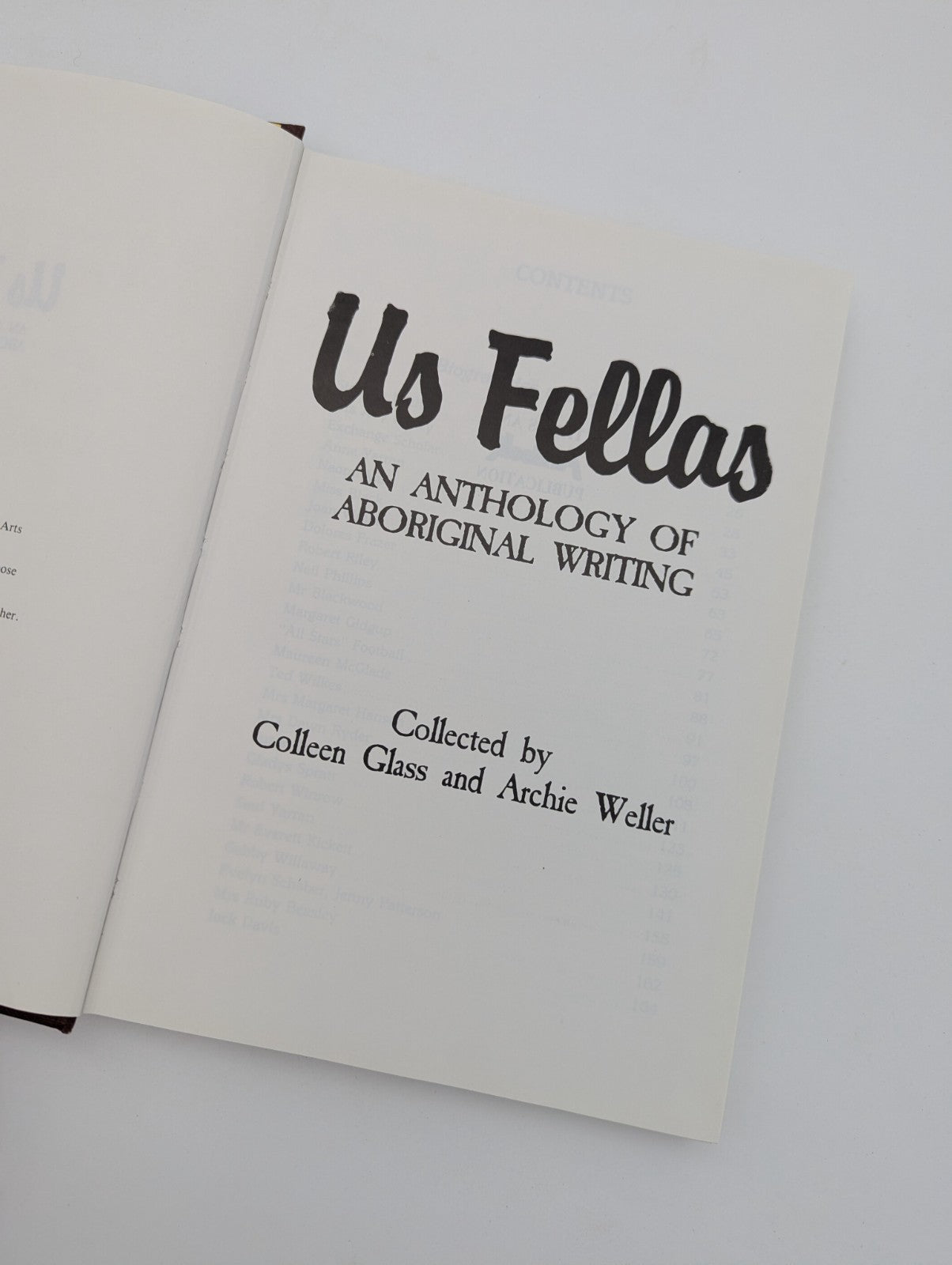 Us Fellas: An Anthology Of Aboriginal Writing, Australian Aboriginies History... by Archie Glass (Eds.) Colleen And Weller