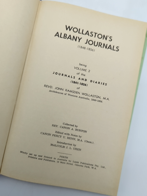 The Wollaston Journals by Canon A Burton (Hardcover, 1975) by Canon A Burton
