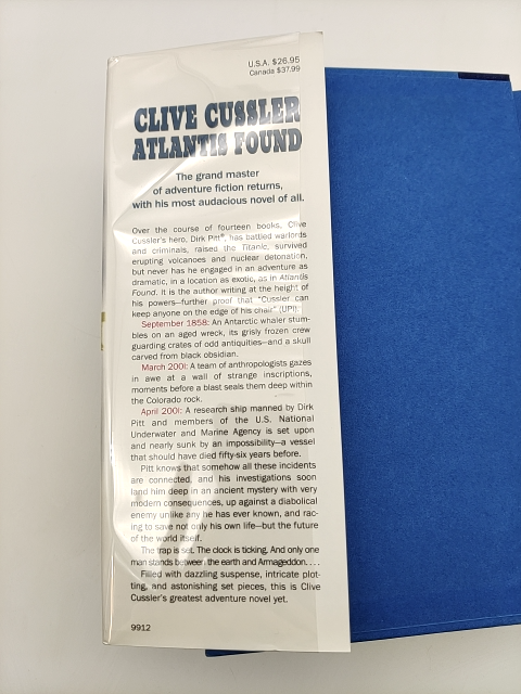 Atlantis Found: Dirk Pitt Adventure (dirk Pitt Adventures) Clive Cussler Signed by Clive Cussler