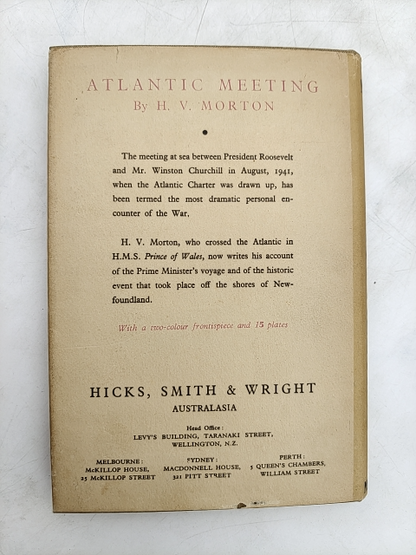 Atlantic Meeting by H. V. Morton (Hardcover, 1944) Miltary & War by H. V. Morton