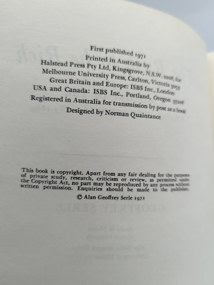 The Rush to Be Rich: A History of the Colony of Victoria 1883-1889, Geoffrey Ser by Geoffrey Serle