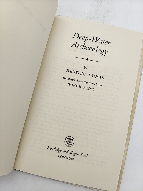Deep-water Archaeology by Frederic Dumas (Hardcover, 1962) 1st Edition by Frederic Dumas