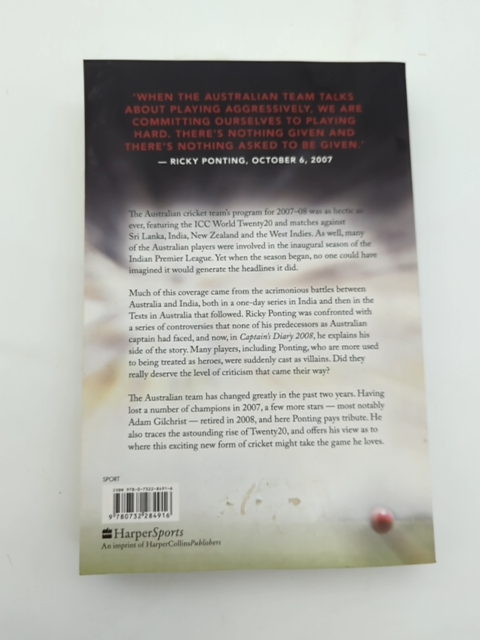 Captain's Diary 2008 by Ricky Ponting, Cricket Memoir by Ricky Ponting