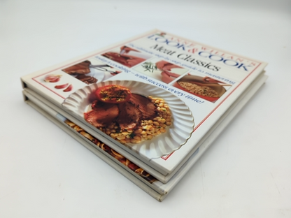 2x Anne Willan Cookbook Bundle Look & Cook, Meat Classics, Hardcover Recipes by Anne Willan