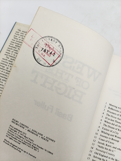 West Of The Bight by Basil Fuller, Australian History by Basil Fuller