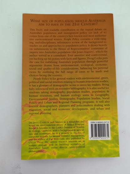 People Policy: Australia's Population Choices by Doug Cocks, Australian History by Doug Cocks