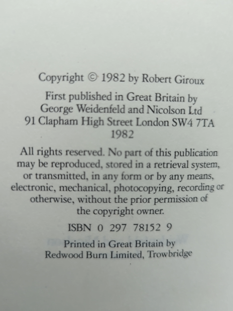 Book Known as Q: Consideration of Shakespeare's Sonnets by Robert Giroux by Robert Giroux