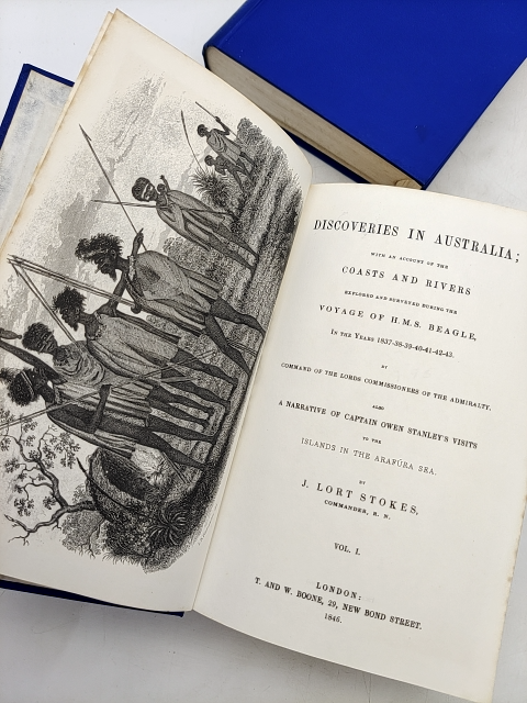 Discoveries in Australia, 2 Volumes, Facsimile Voyage of H.M.S. Beagle 1837-43 by J Lort Stokes