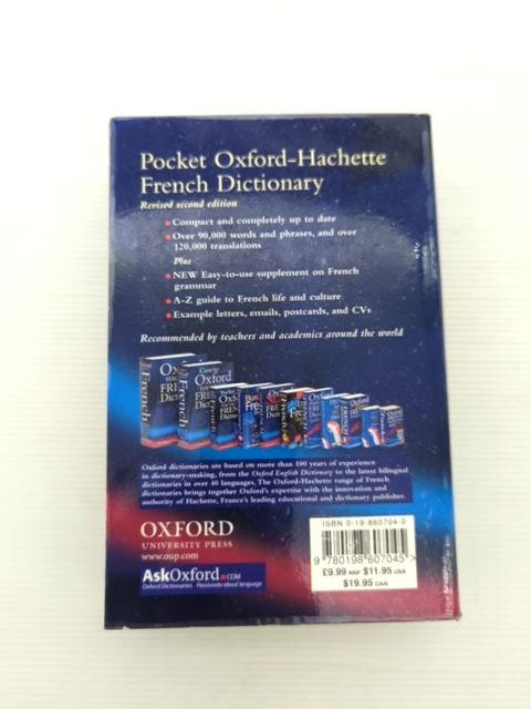Pocket Oxford Hachette French Dictionary by Martine Pierquin Marianne Chalmers by Martine Pierquin